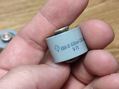 2 pcs 330pF 16kV ±20% Ceramic High Voltage Impulse Capacitors KVI-3 / КВИ-3