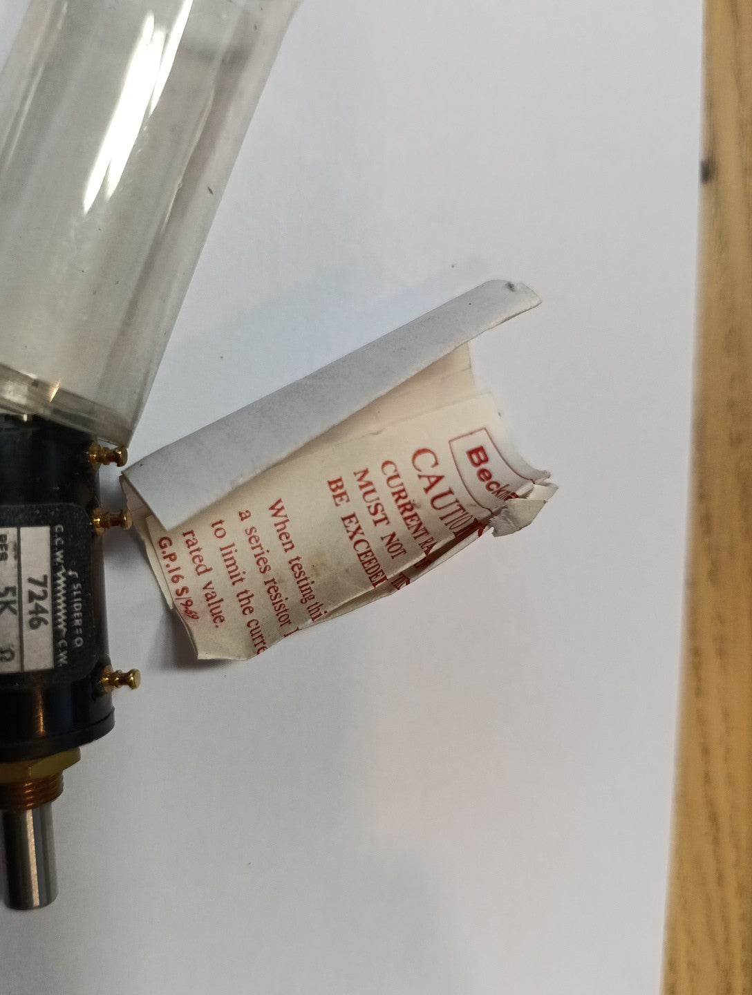 1pcs - BECKMAN Heliopt  5K  0.25%  +5% tol. Potentiometer NEW  Britain made