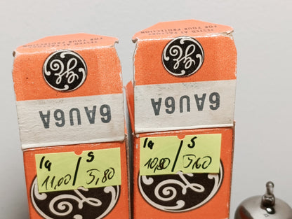 PAIR Matched NOS 6AU6 GE ~ EF94 Mic General Electric Co. USA made
