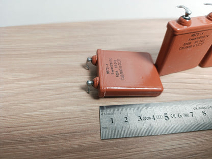 4Pcs. 2uF 500 V RUSSIAN PAPER IN OIL PIO AUDIO CAPACITORS MBGO-1 МБГO-1