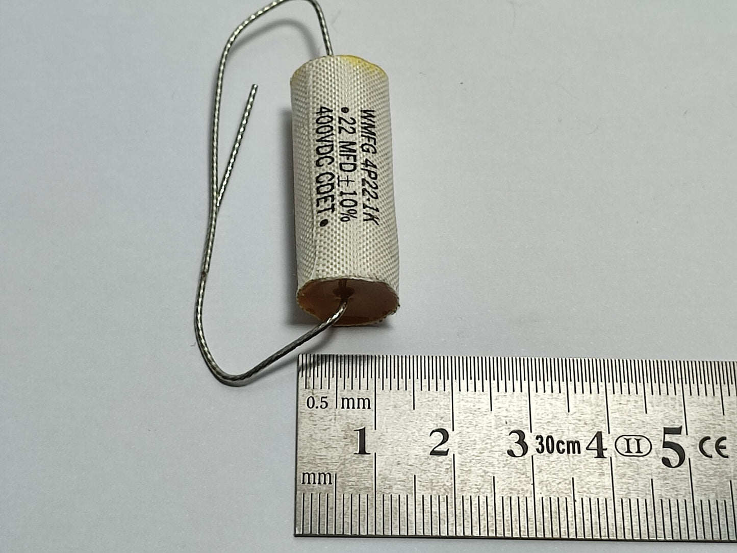4x  0.22uF 400V CDET WMFG 4P22-1K FILM CAPACITORS NOS / NEW