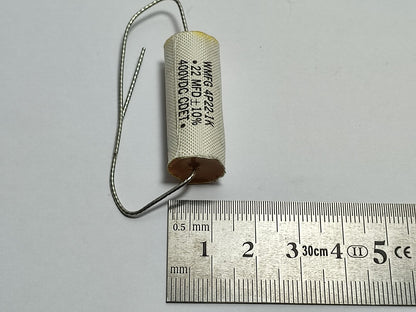 4x  0.22uF 400V CDET WMFG 4P22-1K FILM CAPACITORS NOS / NEW