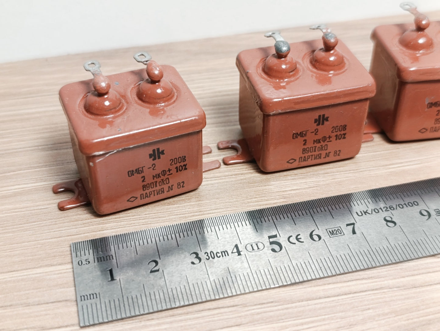 OMBG-1 2uF 200V ±10% SOVIET PAPER PIO AUDIO CAPACITORS OTK QTY-4