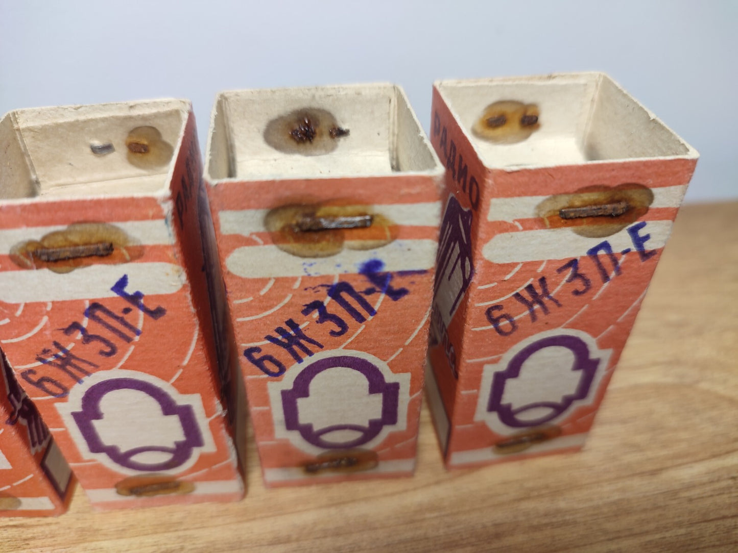 4 pcs 6J3P-E (6AG5 EF96) Soviet pentode tubes / NOS / NIB tubes