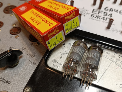 PAIR Matched NOS 6AU6 Brimar Britain ~ EF94 Mic SonyC800G C37 Altec 21 StamAudio