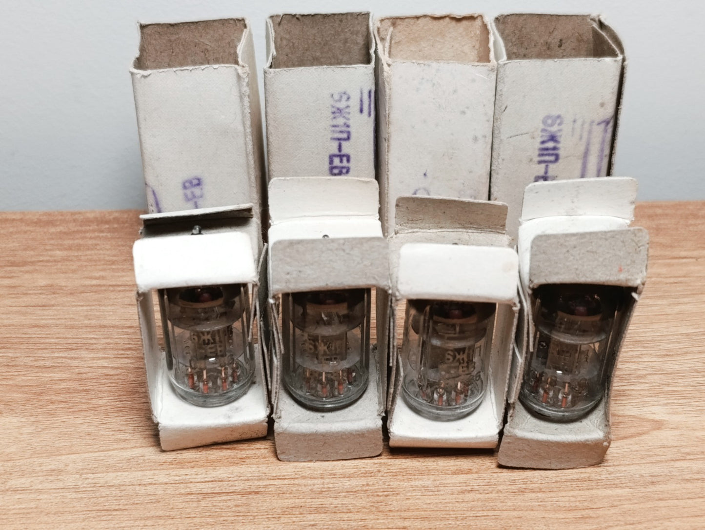 4Pc 6J1P-EV (6F32 EF95 6AK5) USSR HF Pentode tubes  IN ORIGINAL BOXES NOS 1980's