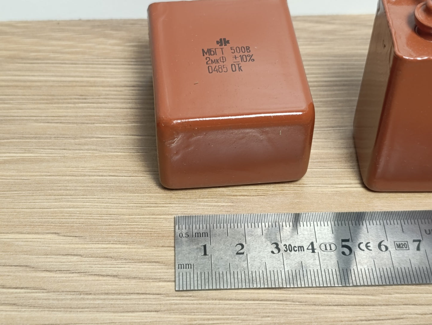 2Pcs. Metal-Paper Sealed Capacitors 2uf 500V MBGT (heat-resistant) NEW