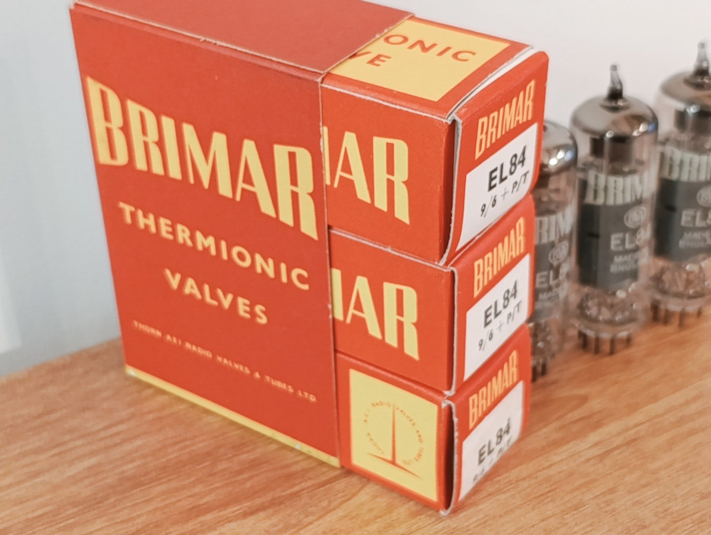 EL84 BRIMAR ENGLAND NOS NIB BOXED MATCHED Pair + 1 VALVE TUBE ( 3 Pieces LOT)