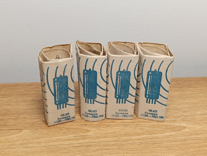 4Pcs. LOT 6K4P 6К4П (6BA6, EF93 Vacuum Tubes REFLECTOR 1978 – NOS  – Orig box
