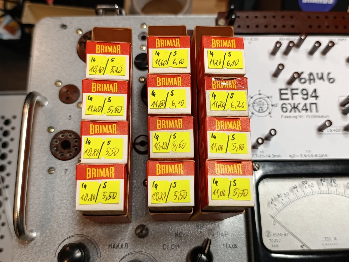 PAIR Matched NOS 6AU6 Brimar Britain ~ EF94 Mic SonyC800G C37 Altec 21 StamAudio