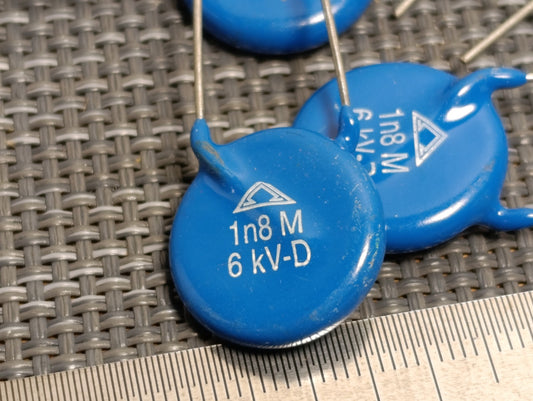 5pcs 6KV 1n8 M 6000V 1800pF 1n8 1.8nF High Voltage Ceramic Capacitors NEW NOS