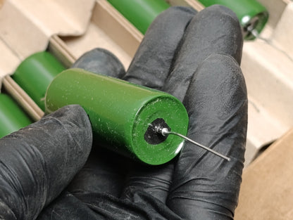 2pcs. K75-10 1uF 250V USSR Hybrid Audio Capacitors Paper in Oil PIO / NOS / OTK