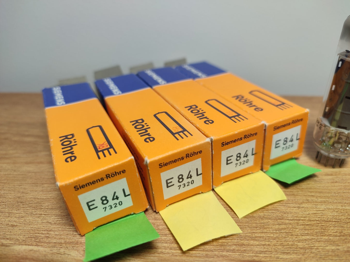 Matched Quad E84L 7320 Platinum Siemens & Halske NOS NIB EL84 6BQ5 NOS / NIB