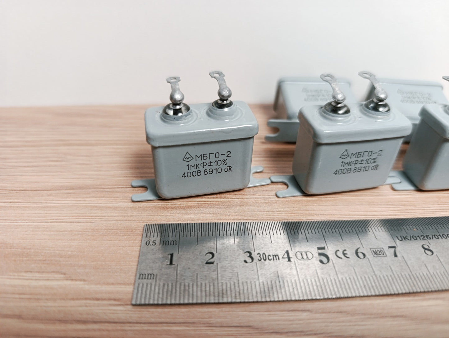 6Pcs. 1uF 400 V RUSSIAN PAPER IN OIL PIO AUDIO CAPACITORS MBGO-2 МБГO-2 NEW