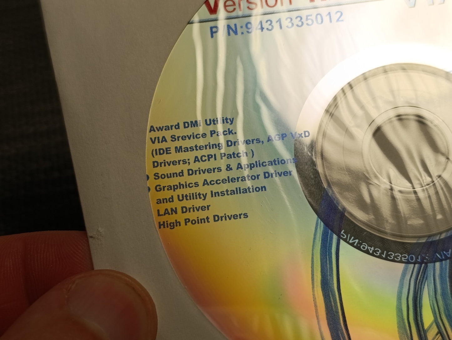 Via series Version 1.2 Installation Driver CD, P?N: 9431335012