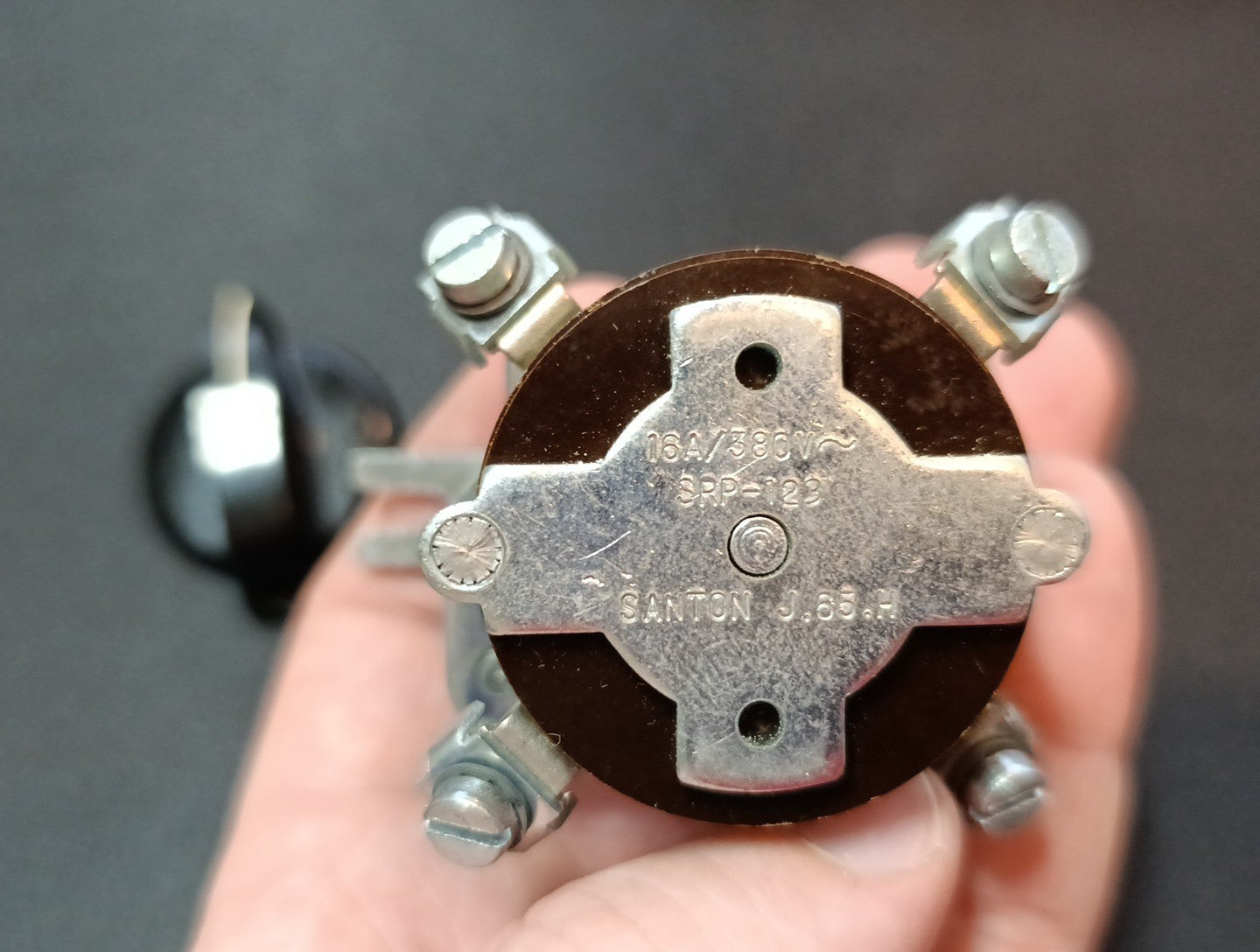 (1Pcs.) SANTON J65H 6.65.H Rotary Selector Switch 16A/380V SRP-123 NOS NEW
