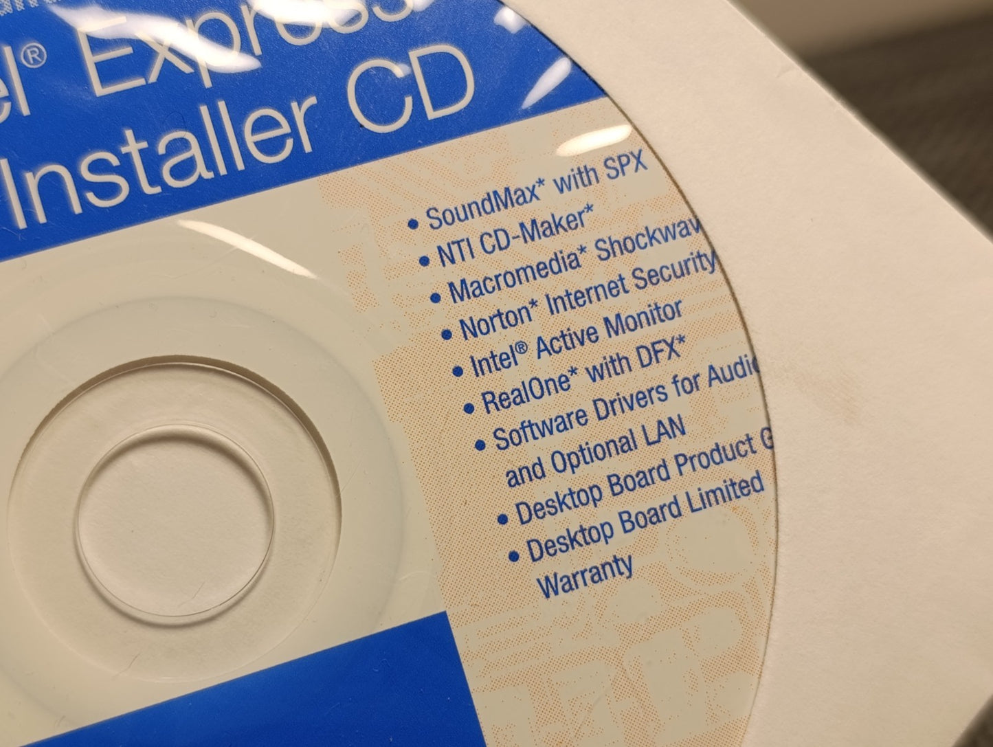 Intel Express Instalation CD drivers D845GRG