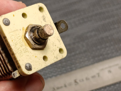 JB Made in England 50501a 150 pf ceramic silver plate variable capacitor  (Pull)
