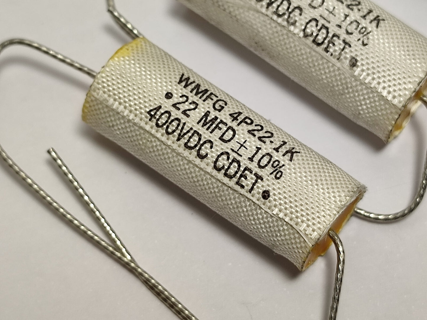 4x  0.22uF 400V CDET WMFG 4P22-1K FILM CAPACITORS NOS / NEW
