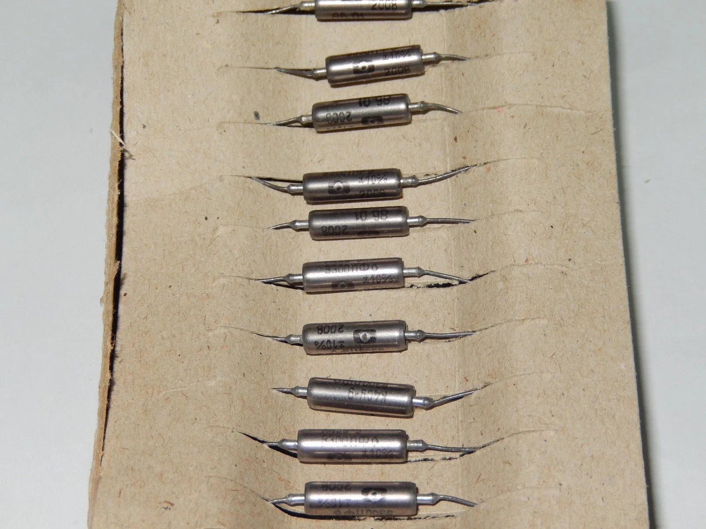 10x K40Y-9 K40U-9 3300pF 200V Audio Capacitors Paper in Oil PIO / NOS / Tested