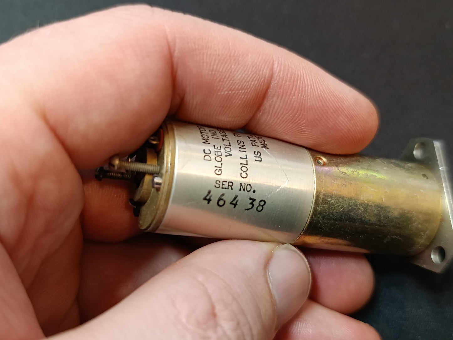 COLLINS 27.5 VDC MOTOR Globe inc Dayton USA PN 230026700 NEW