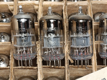 4 PCS 6N3P-EV 6Н3П-EB (2C51/6385/ECC42) NEW NOS VACUUM TUBES 80s same date