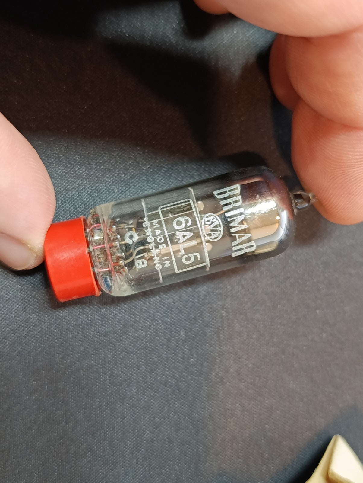 LAMPE double diode 6AL5 BRIMAR ENGLAND TUBE TESTED 100% NOS NIB