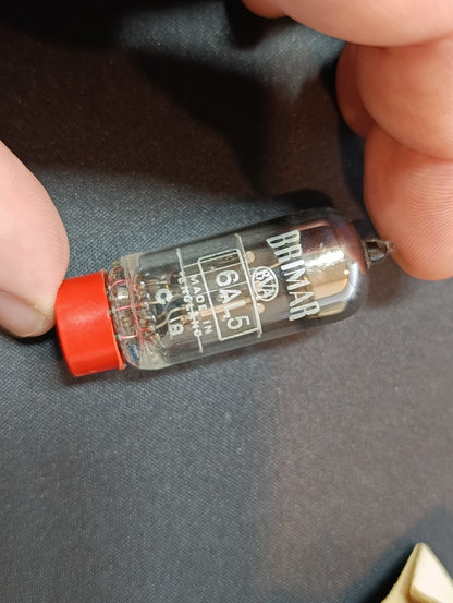 LAMPE double diode 6AL5 BRIMAR ENGLAND TUBE TESTED 100% NOS NIB