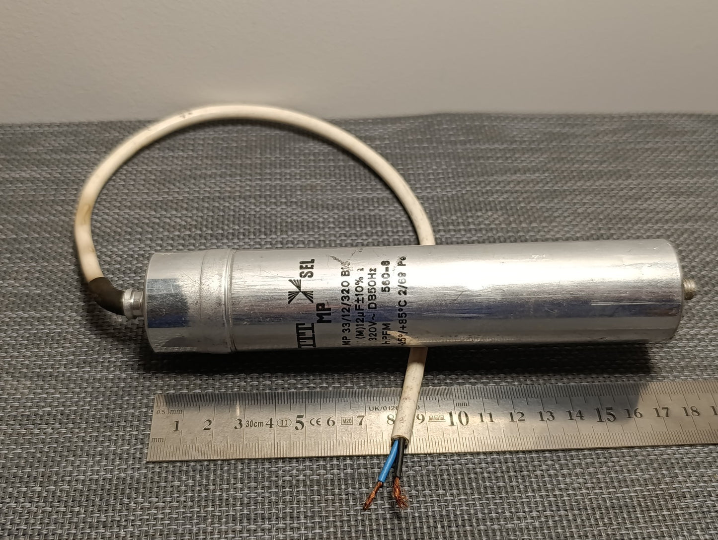 ITT SEL MP-Kondensator Typ MP33/21/320  12 µF / 320 V~, HiFi Capacitor USED