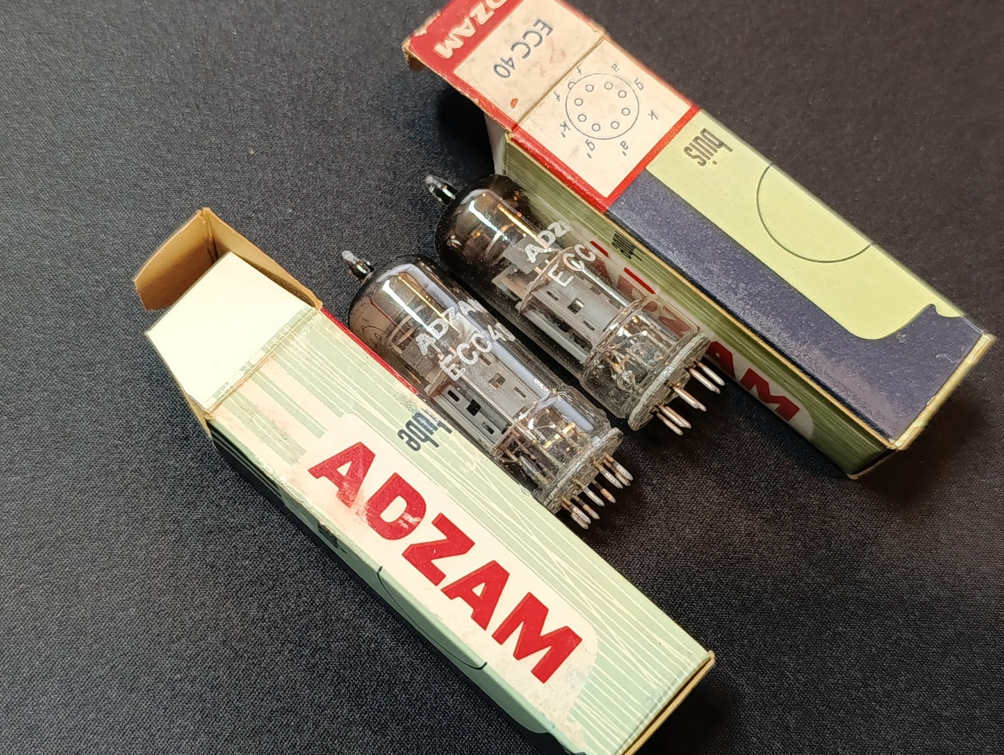 Pair Adzam ECC40 AA61 NOS NIB Double Triode Audio Tubes LC5 Same Code (2Pcs)
