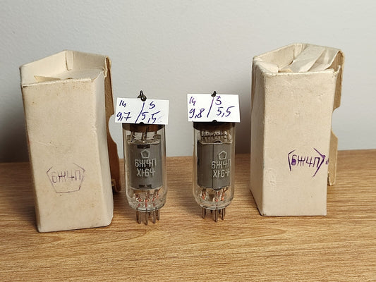 Pair 6J4P = 6Ж4П/6ZH4P 6Z4P 6AU6 EF94 754 Pentode Soviet Tube 1960's NOS NIB