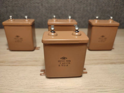 1uF 1 mFD 1µF 1000V 1kV PiO (Papier in Öl) Russische Kondensatoren MBGP 4er-Pack NOS