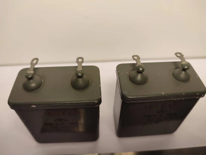 2 Stk. Lot 1uF 1 mFD 1µF 1000V 1kV PiO (Papier in Öl) Russische Kondensatoren MBGP
