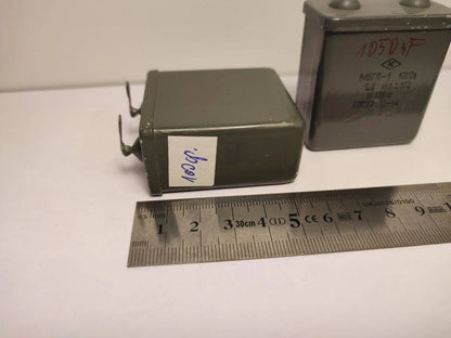 2 Stk. Lot 1uF 1 mFD 1µF 1000V 1kV PiO (Papier in Öl) Russische Kondensatoren MBGP