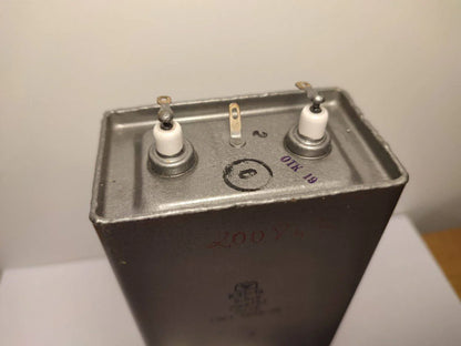 2 uF 2,5 kV RUSSISCHER HOCHSPANNUNGSPULSPAPIER IN ÖL PIO KONDENSATOR K41-1a