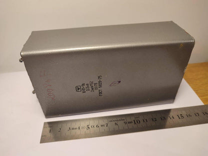 2 uF 2,5 kV RUSSISCHER HOCHSPANNUNGSPULSPAPIER IN ÖL PIO KONDENSATOR K41-1a