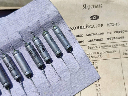 20 Stück PETP-Audiokondensator 0,01 uF uF 10 % 400 V K73-15 UdSSR Militärqualität