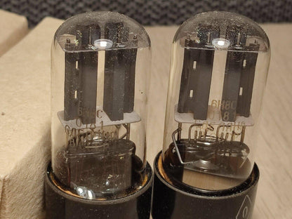 2PCS 6N8S (6Н8С, 6SN7) VACUUM TUBES FOR AMP VINTAGE SOVIET VALVES ORIGINAL BOX