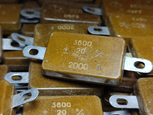 2Pcs. LOT 3600pF 2000V / 2kV 5% RUSSIAN SILVER-MICA CAPACITORS KSO-12 КСО-12