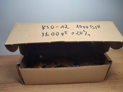 2vnt. LOT 3600pF 2000V / 2kV 5% RUSIŠKI SIDABRINIAI-ŽĖRUČIUKAI KSO-12 КСО-12 