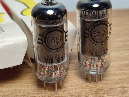 2x 6A2P/EK90/6BE6 NOS RUSSIA Tube Röhre Lampe
