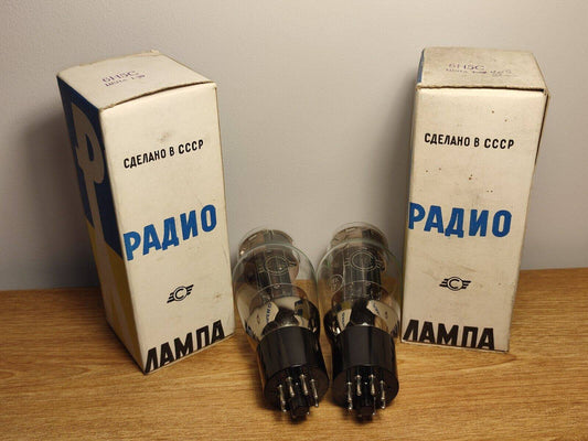 2x 6N5S / 6N13S / 6H13C / 6AS7G / ECC230 SVETLANA Same Date 1968s NEW NOS TUBES