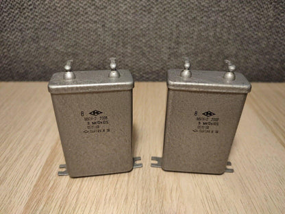 2x 9uF 200V +/-10% MBGN-2 МБГН-2 Papier in ÖL PIO Audiokondensatoren UdSSR