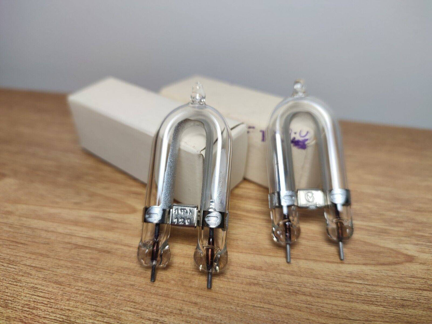 2x IFK-120 IFK120 ИФК-120 impulse lamp flash tube xenon strobotron light NEW NOS