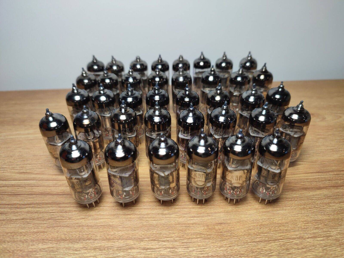 36 pcs 6J3P-E (6AG5 EF96) Soviet pentode tubes / NOS with OTK Rhombus 1978 tubes