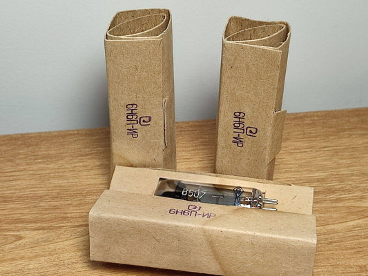 3x 6N6P-IR = ECC99, E182CC Double Triode Tube Soviet USSR SAME DATE 80's NOS