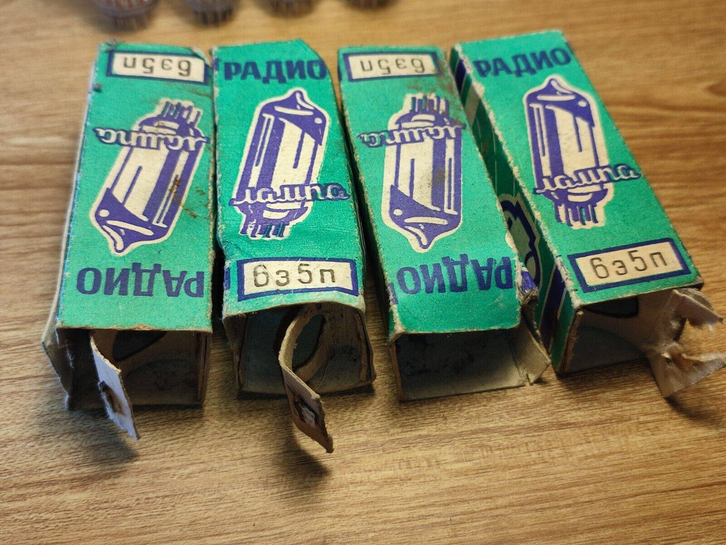 4 pcs (Quad ) 6E5P RUSSIAN AUDIOPHILE TETRODE HF VACUUM TUBE TESTED NOS NIB