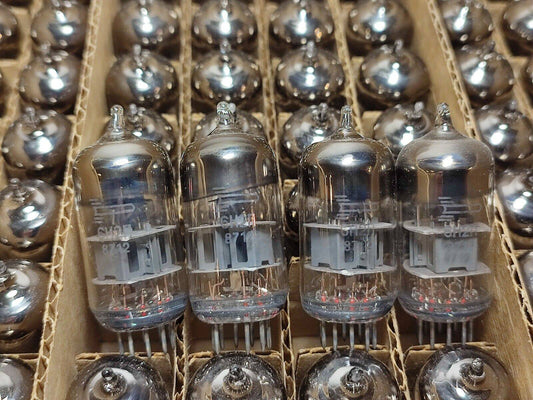 4 pcs. Vintage 80's 6N2P Tubes = ECC83/12AX7 Rocket VOSKHOD NOS Russian 1987 y