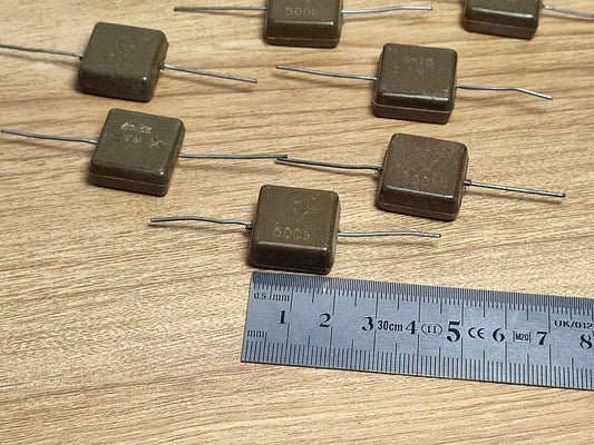 4300 pF 500 V 5% LOT OF 10 Pcs.  RUSSIAN SILVER-MICA CAPACITORS KSO-1G КСО-1Г