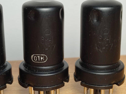 4 Stück 6K4 = 6SG7 Pentodenröhren 70er Metallsockel UdSSR OTK